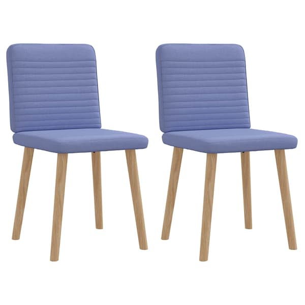 vidaXL spisebordsstole 2 stk. denimblåt stof
