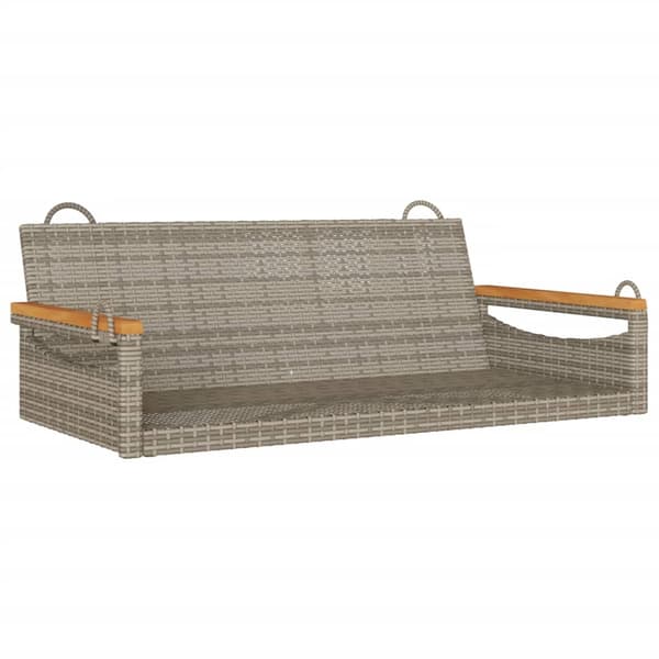 vidaXL Keinutuoli, harmaa, 109x62x40 cm, polyrottinki