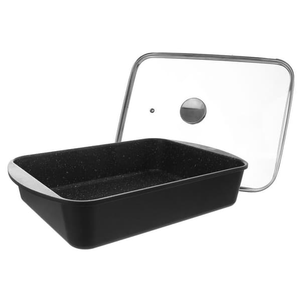 Granitform med lock, stor, 4,4 l, 35 x 22,5 cm