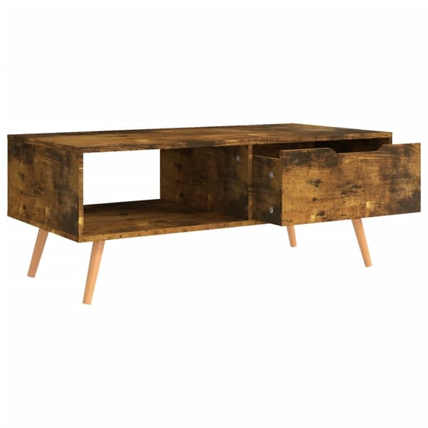 vidaXL sofabord røget eg 100x49,5x43 cm