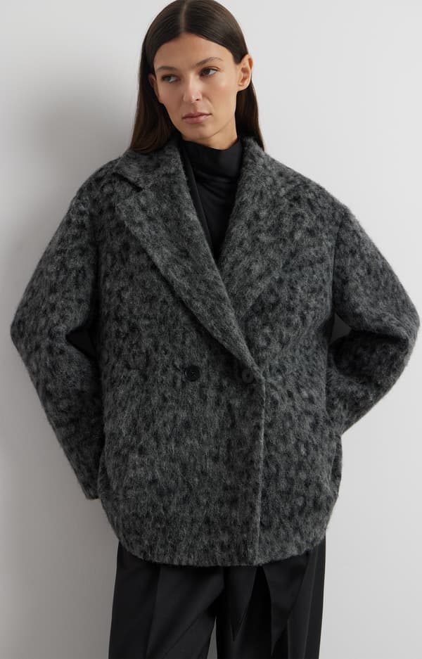 Leopardmönstrad jacka S/M