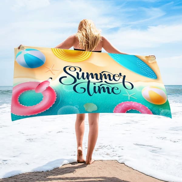 Rektangulär strandhandduk SUMMER TIME 150x70 REC54WZ10