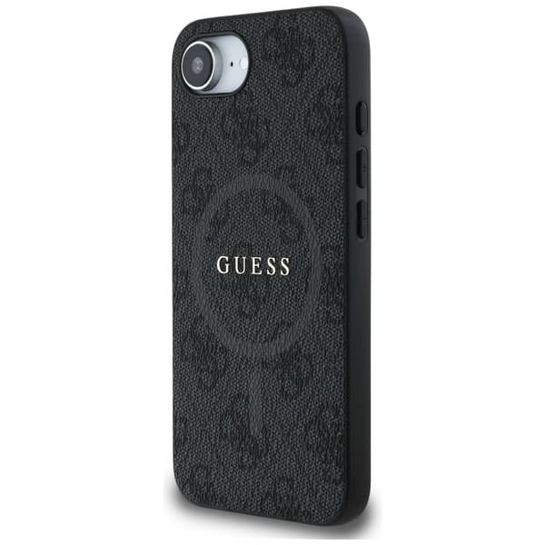 Guess 4G Ring Classic Logo MagSafe-etui til iPhone 16e / 17e, sort