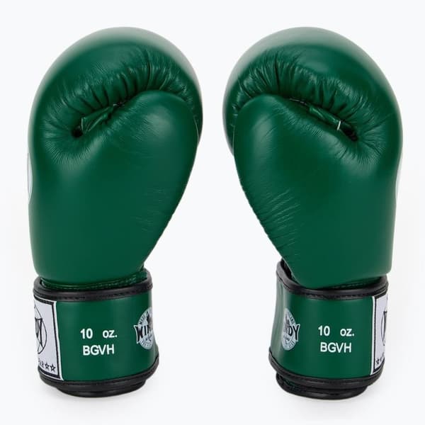 Windy Classic Boxningshandskar i Äkta Läder 14OZ Gröna
