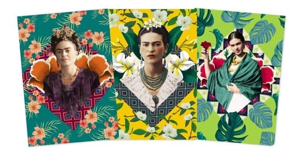 Sæt med 3 Frida Kahlo MIDI-notesbøger