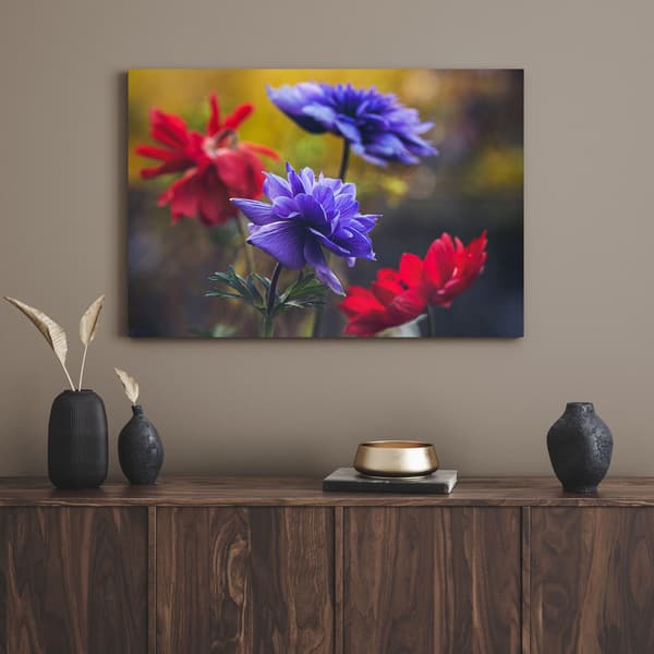 Lærredstryk Botanik Vilde blomster 120x60 cm
