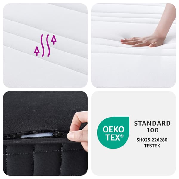vidaXL Bonnell springmadras, medium fasthed, 100x200 cm