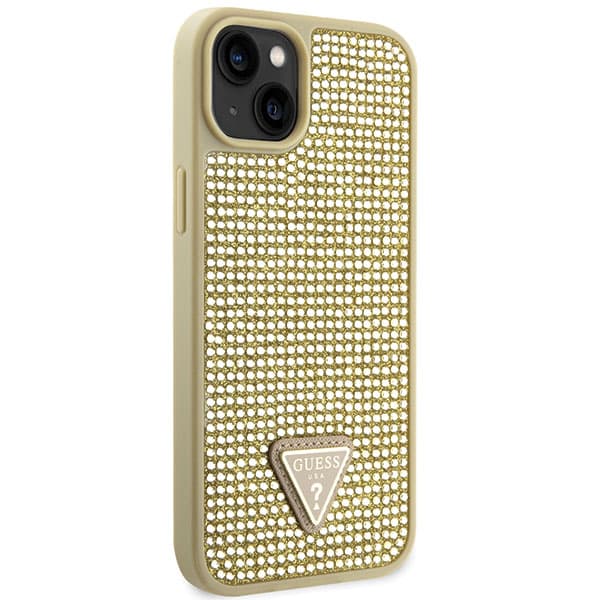 Guess Strass Triangelfodral till iPhone 14 Plus, Guld