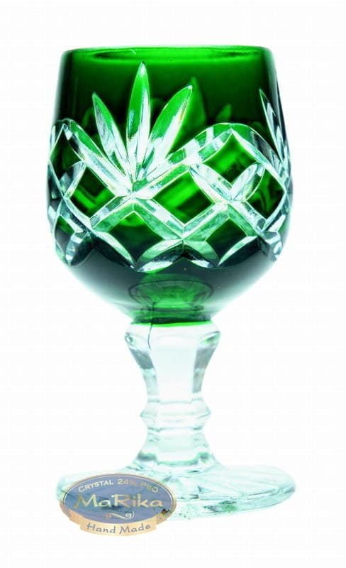 Smaragdkrystal vodkaglas 40 ml Ananas 6 stk.