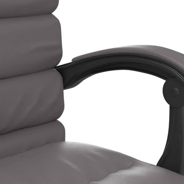 vidaXL lænestol med massagefunktion, grå, kunstlæder