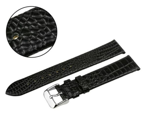 PACIFIC BELT 12 MM W57 SNAKE sort bælte, limet