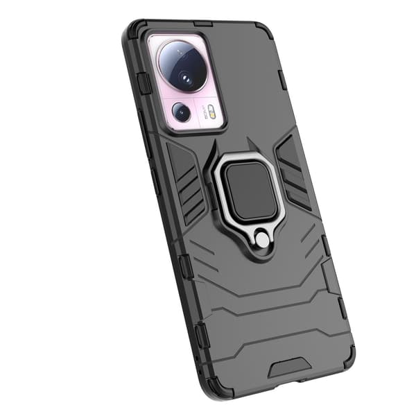 Pansret cover til Xiaomi 13 Lite magnetisk holder Ring Armor sort