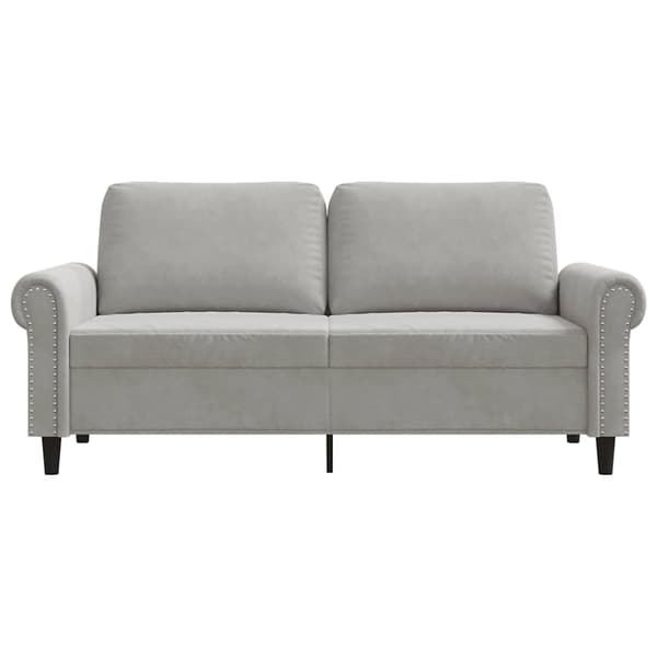 vidaXL 2-sitssoffa ljusgrå 140 cm klädd i sammet