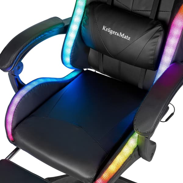 Kruger & Matz GX-150 LED Sort Gamingstol