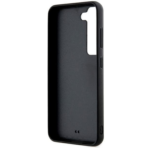 Karl Lagerfeld 3D Gummi Glitter Logo Etui til Galaxy S23, Sort