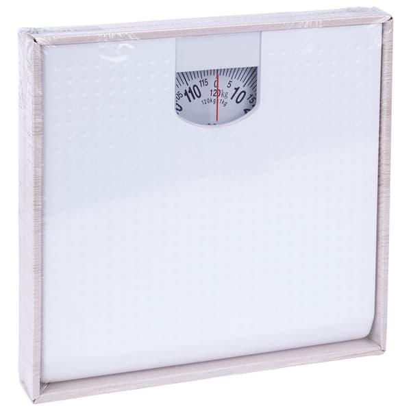 MEKANISK BADEVÆRELSESVÆGT HVID KLASSISK ANALOG SOLID OP TIL 120 KG