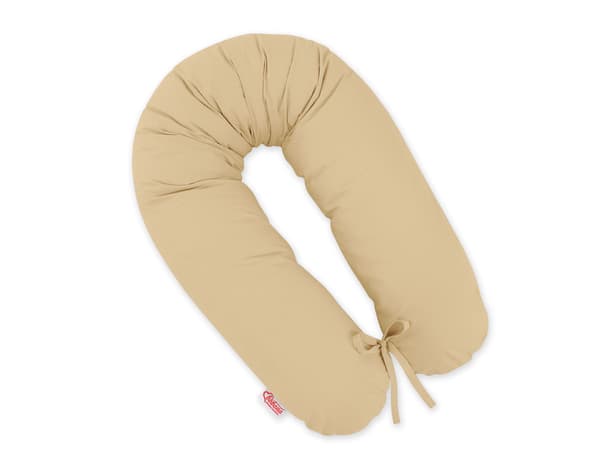 Bomullsöverdrag till den längre graviditetskudden - Beige
