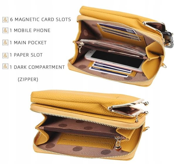 Mini clutch skuldertaske til kvinder, grå Baellerry