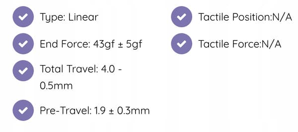 AKKO CS Vinrød Smurt SWITCH 1 stk. til Mekanisk Tastatur