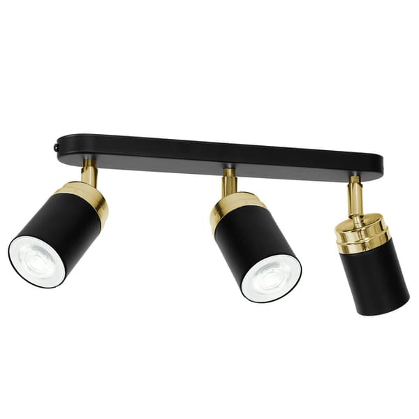 Moderne sort og guld Reno lampe x3