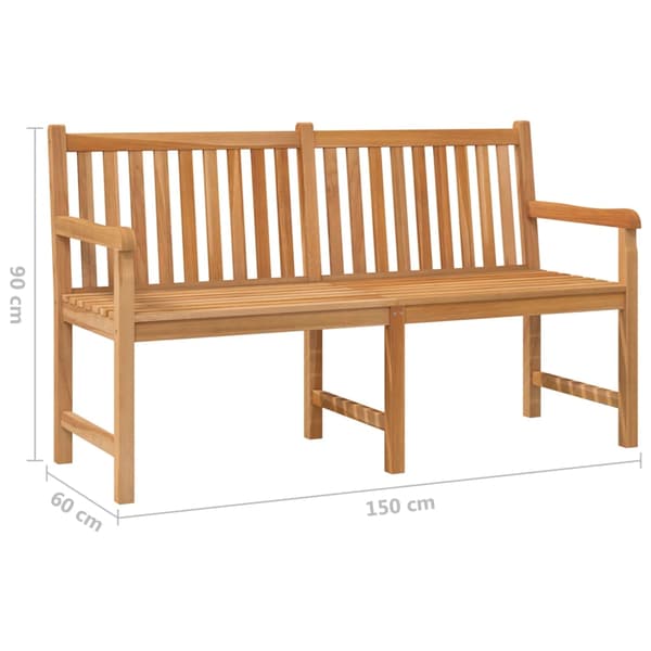 vidaXL Puutarhapenkki 150 cm täystiikki