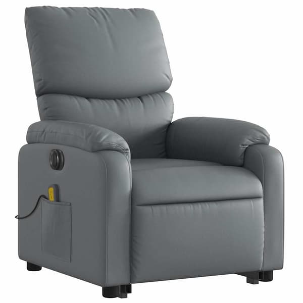 vidaXL elektrisk lænestol med massage, grå