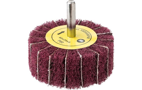 Lamskive, 63,5 x 6 mm, skaft, P80