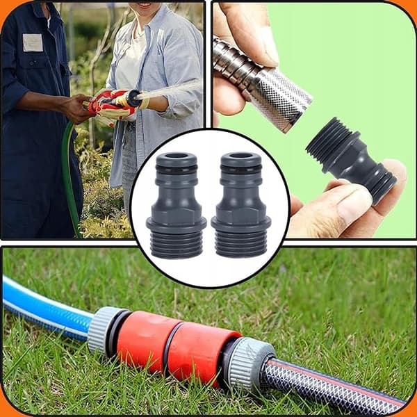 3/4" hanaliitin - Puutarhan pikaliitin 2 kpl