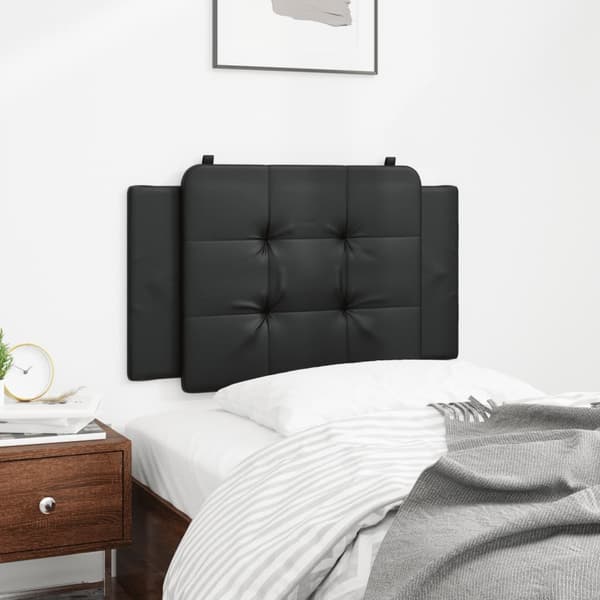 vidaXL hovedgærdehynde, sort, 80 cm, kunstlæder