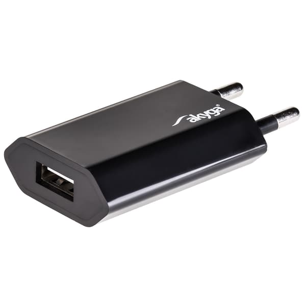 Akyga AK-CH-03BK 240V 1A Universal USB-oplader til telefoner