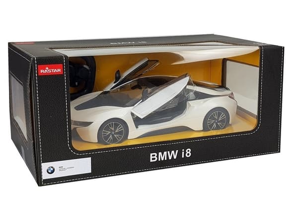 Fjernstyret bil BMW i8 Rastar 1:14 Hvide automatiske døre