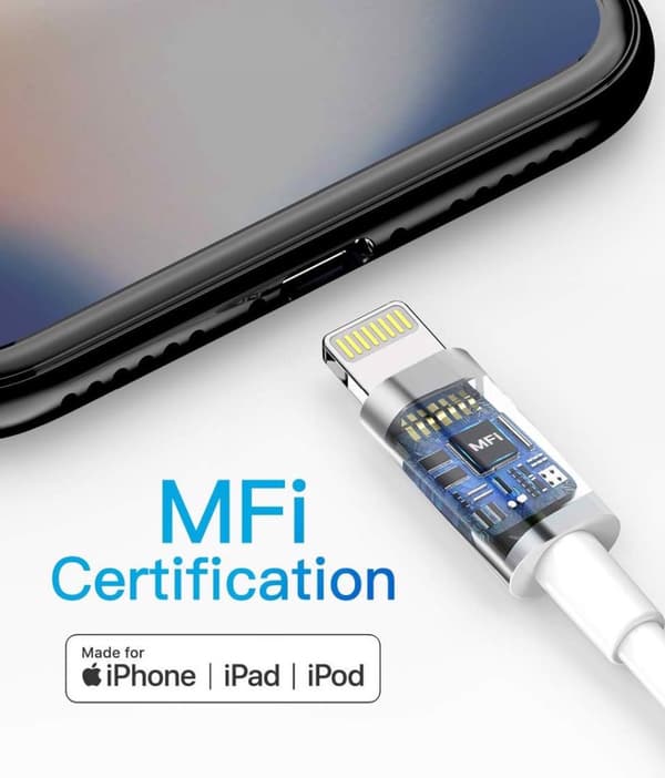 Lightning-laturikaapeli Applelle 2m 3 kpl
