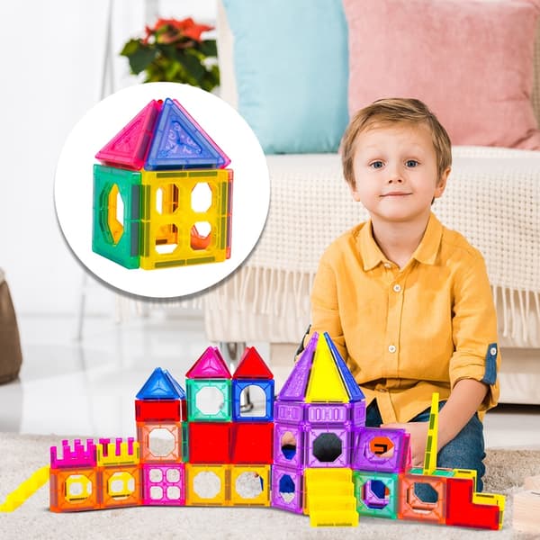 3D Magnetiska Byggklossar Pedagogiska 110 st.