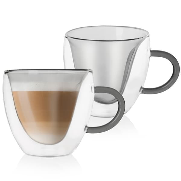 Termoglas med dubbel vägg för kaffe och te DOUBLE 280 ml 2 st