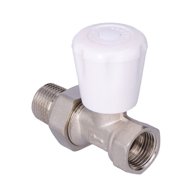 Rak radiatorventil 1/2 tum