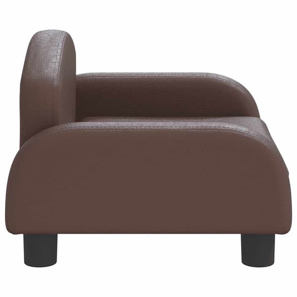 vidaXL Barnsoffa, brun, 50x40x30 cm, konstläder