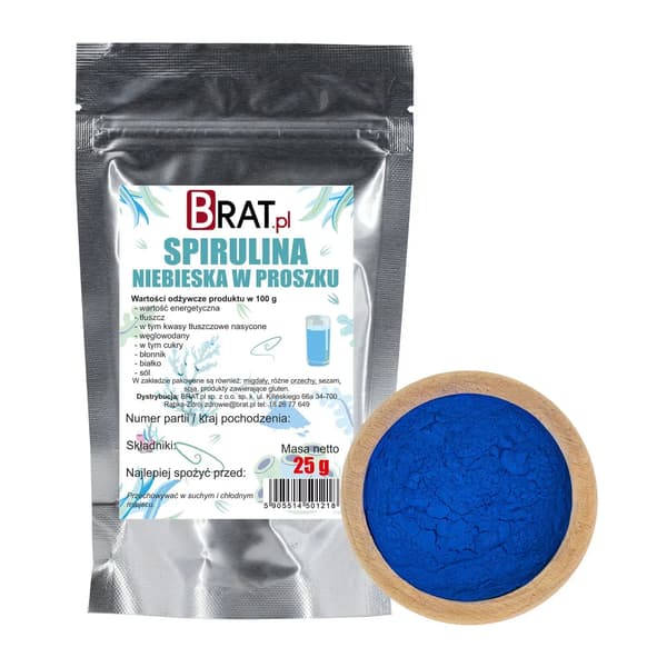Blå Spirulina Pulver 25g