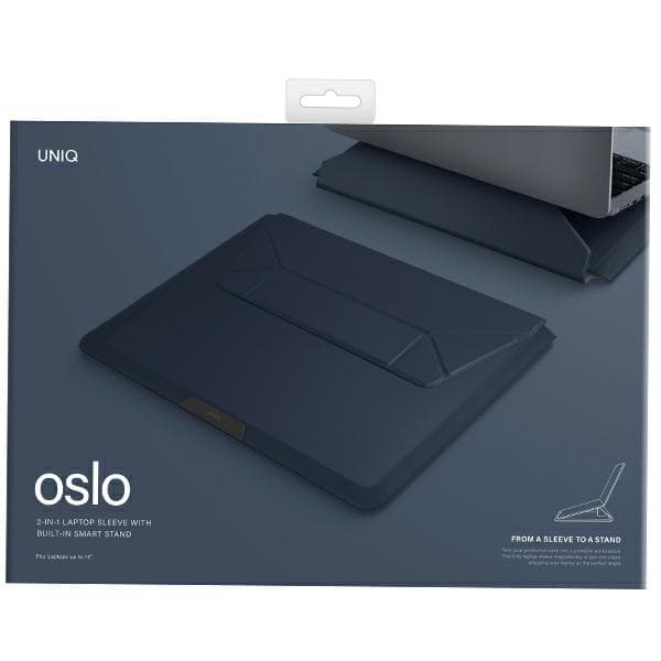 UNIQ Oslo etui til bærbar computer 14" marineblå