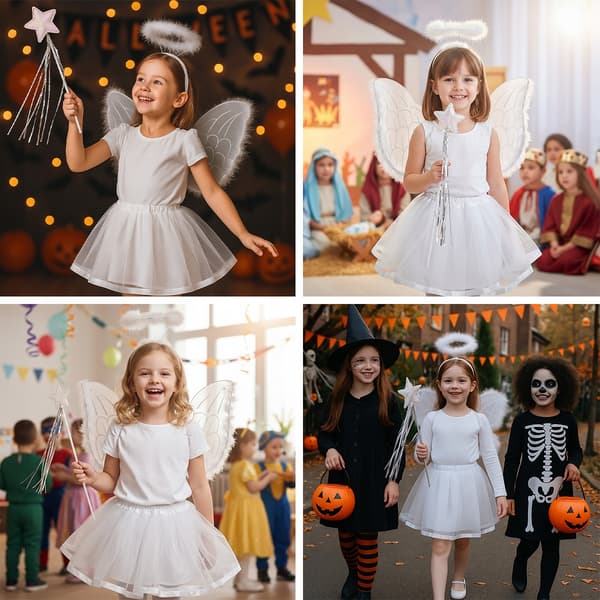 Enkeliasusetti Halloween-asu H36