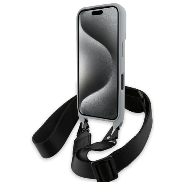 BMW M Edition Carbon Stripe & Strap Cover til iPhone 16, Grå