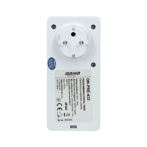 Extern elektronisk timer LCD-display IP44-brytare