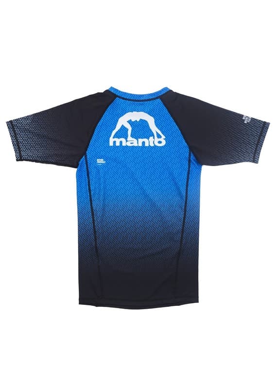 MANTO Herr Kortärmad Rashguard RANK Blå M