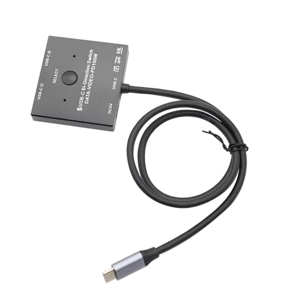Typ-C KVM2 3.1 Thunderbolt 3-switch 2 ingångar 1 utgång Modell AB201