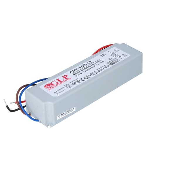 GLP LED-strömförsörjning 12V, 8A, 100W
