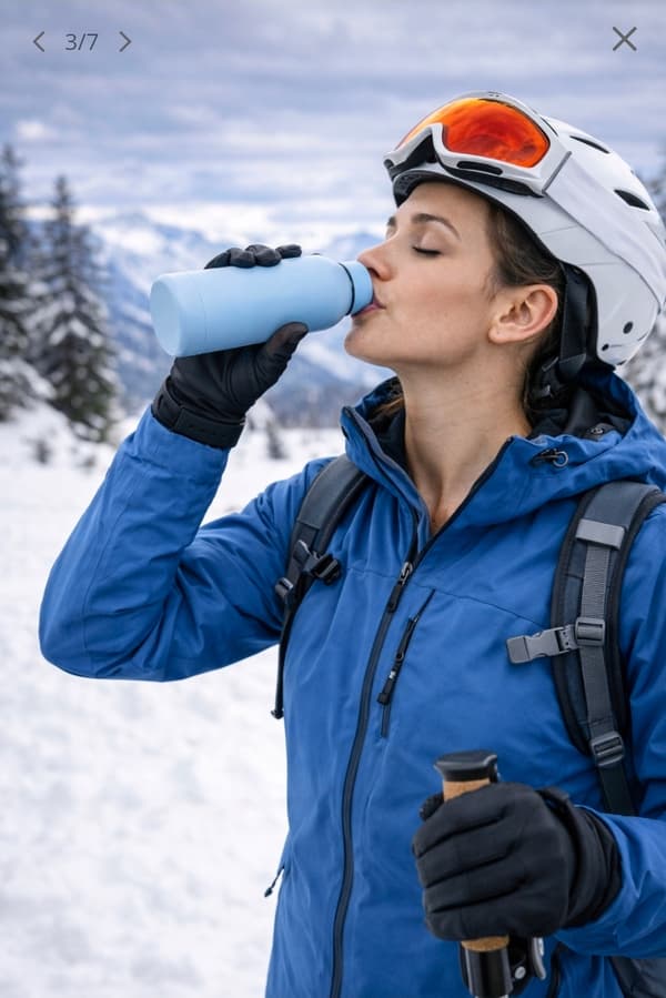500 ml ståltermosflaska för varma och kalla drycker, blå