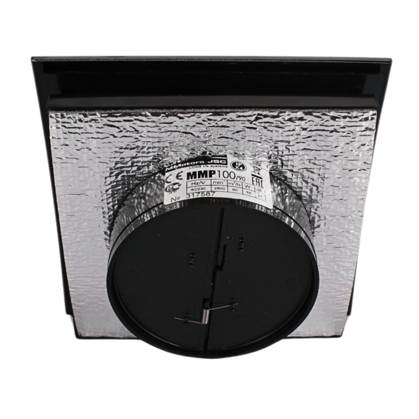 MMP 100 TS Timer Elipse Ventilator Mat Sort Glas Kort Stik