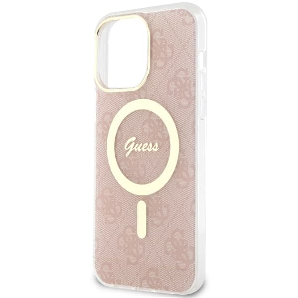 Guess IML 4G MagSafe-etui til iPhone 14 Pro Max, lyserød