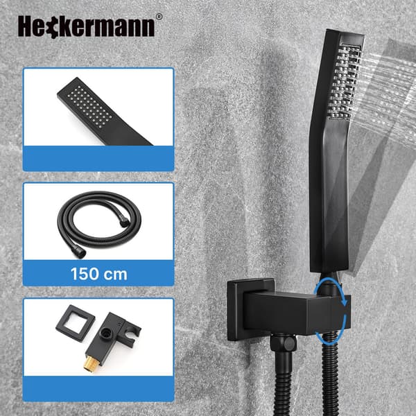 Heckermann MS-25602 piilotettu suihkusetti musta