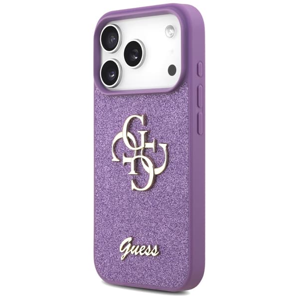 Guess Fixed Glitter Big 4G cover til iPhone 17 Pro lilla