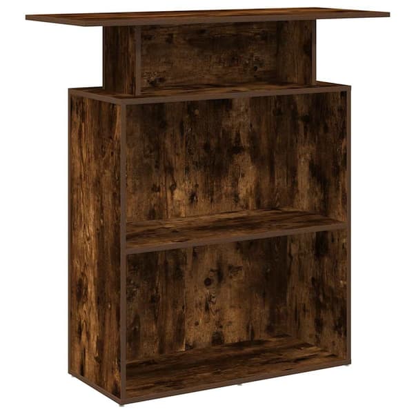 vidaXL receptionsdisk røget eg 100x40x104 cm limet træ